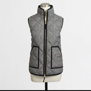 J crew Herringbone puffer vest